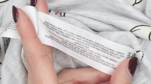 Warner Bros Women Grey Bugs Bunny Nightshirt L Cotton Blend