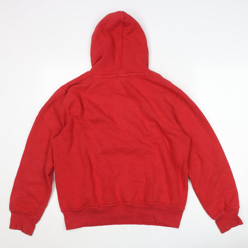 CargoQuay Men’s Red Chicago Pullover Hoodie L Fleece Graphic Print