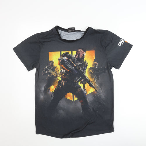 Primark Boys Black Call of Duty Black Ops Short Sleeve T-Shirt Size M