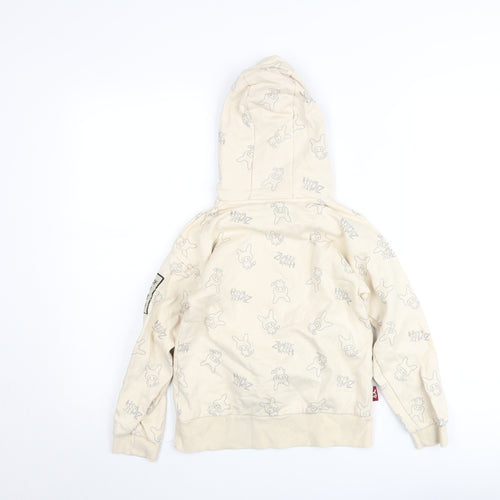 Zombie Dash Boys Beige Graphic Pullover Hoodie 9 Years