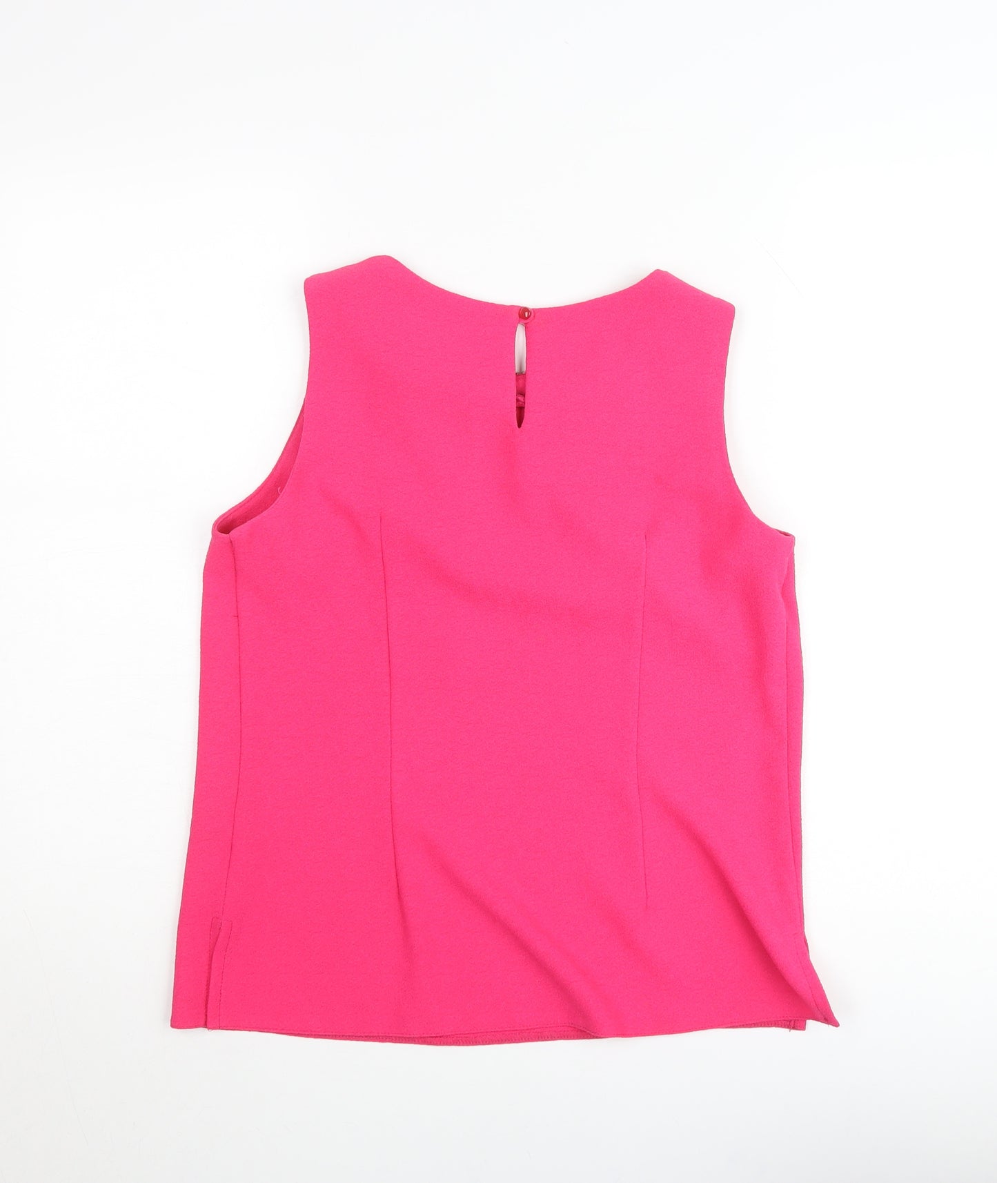 Dunnes Women’s Pink Beaded Neck Sleeveless Blouse Size 12