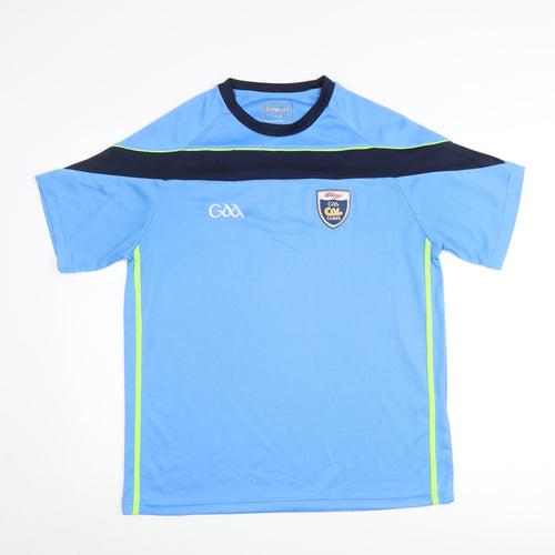 O'Neills Men's Blue GAA Coach Sports T-Shirt Size L Polyester Quick Dry