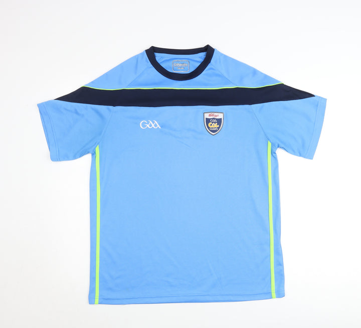 O'Neills Men's Blue GAA Coach Sports T-Shirt Size L Polyester Quick Dry