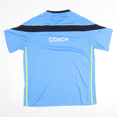 O'Neills Men's Blue GAA Coach Sports T-Shirt Size L Polyester Quick Dry