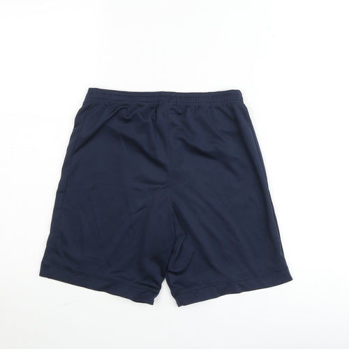 Nike Boys Navy Blue Dri-FIT Athletic Shorts S Polyester Drawstring