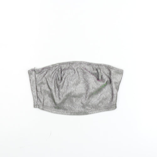 EGO Women's Silver Strapless Camisole Tube Top Size 8 Partywear
