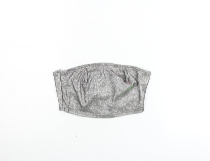 EGO Women's Silver Strapless Camisole Tube Top Size 8 Partywear
