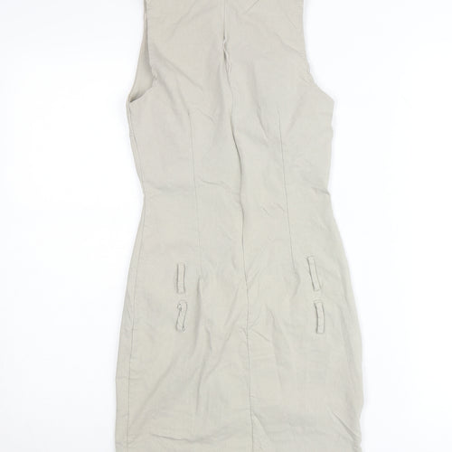 Stylewise Womens Beige Sleeveless Shift Dress Size 10