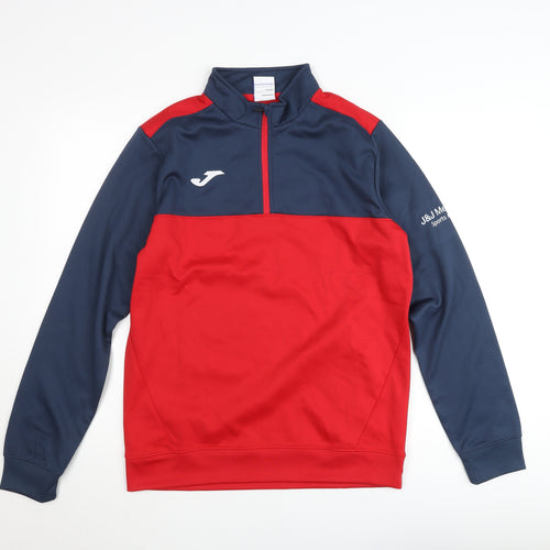 Joma Men’s Red Blue 1/4 Zip Sports Sweatshirt Size M
