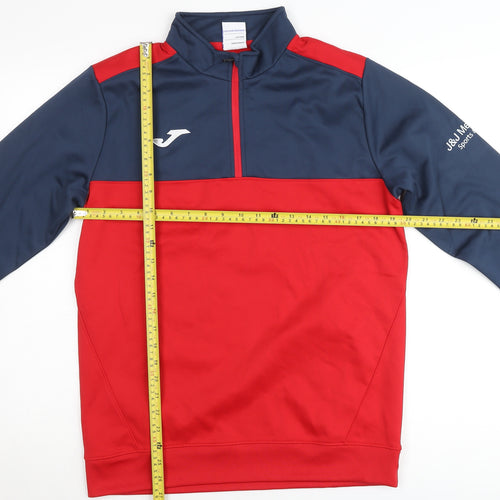 Joma Men’s Red Blue 1/4 Zip Sports Sweatshirt Size M