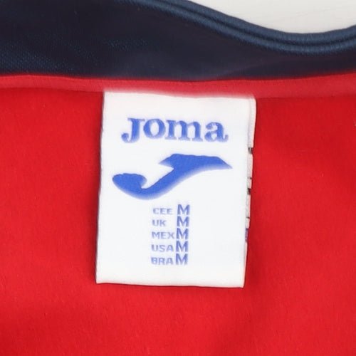 Joma Men’s Red Blue 1/4 Zip Sports Sweatshirt Size M