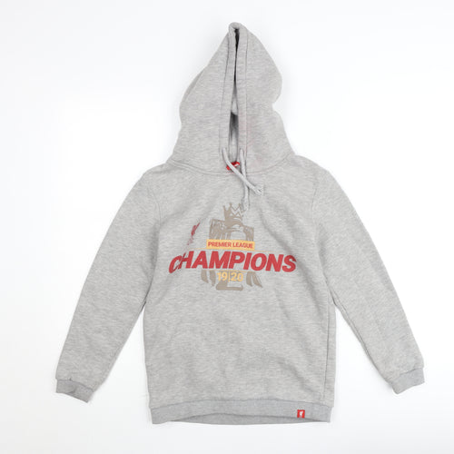 LFC Boys Grey Hoodie 11-12 Years Pullover Fleece Football Champions
