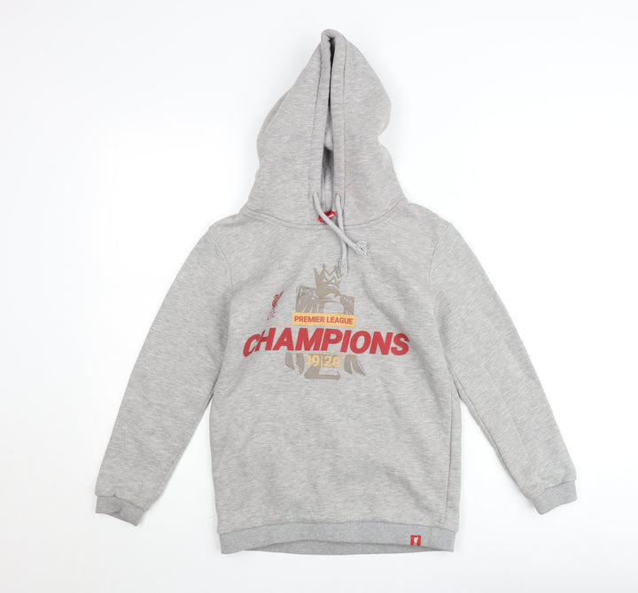 LFC Boys Grey Hoodie 11-12 Years Pullover Fleece Football Champions