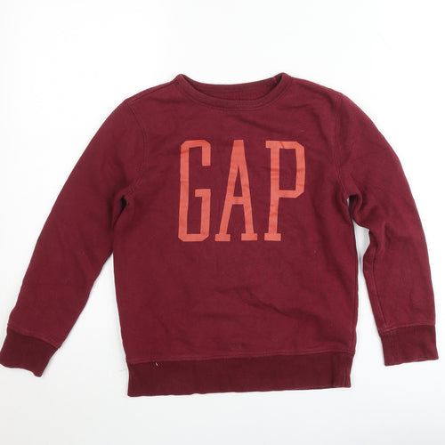 GAP Kids Girls Burgundy Crew Neck Pullover Jumper Sweatshirt Size M