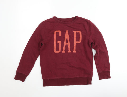 GAP Kids Girls Burgundy Crew Neck Pullover Jumper Sweatshirt Size M