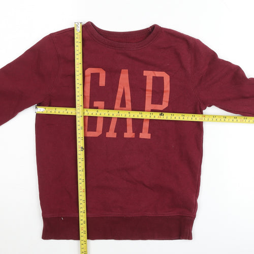 GAP Kids Girls Burgundy Crew Neck Pullover Jumper Sweatshirt Size M
