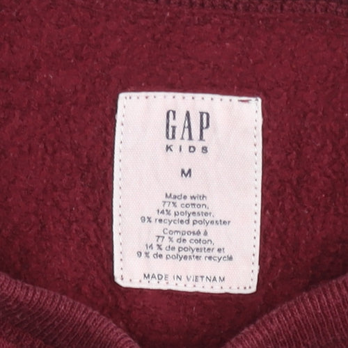 GAP Kids Girls Burgundy Crew Neck Pullover Jumper Sweatshirt Size M