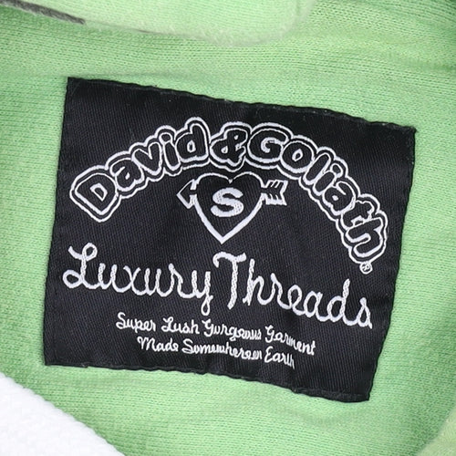David & Goliath Boys Green Pullover Hoodie Small - Funny Sushi Print Fleece Top