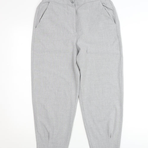 Zara Women's Grey XS Tapered Tailored Trousers