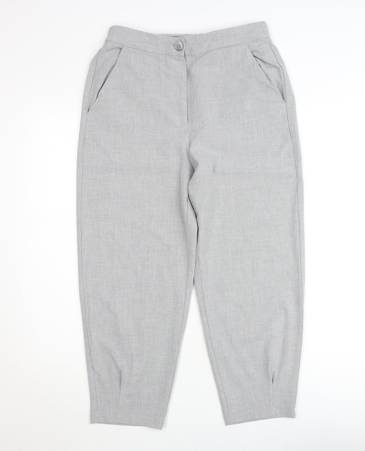 Zara Women's Grey XS Tapered Tailored Trousers