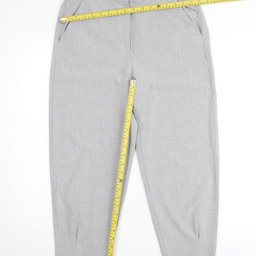 Zara Women's Grey XS Tapered Tailored Trousers