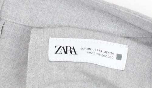 Zara Women's Grey XS Tapered Tailored Trousers