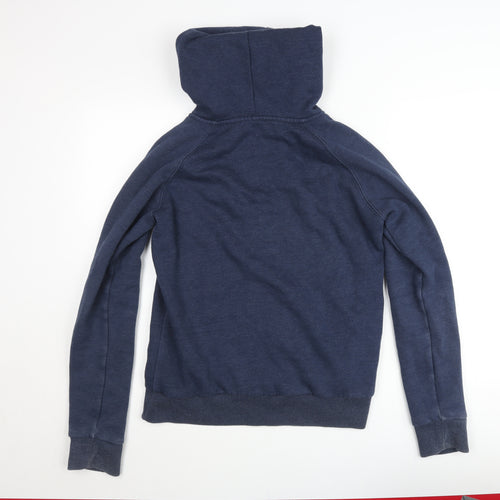 Jack Wills Mens Blue L Hooded Full Zip Jersey Jacket
