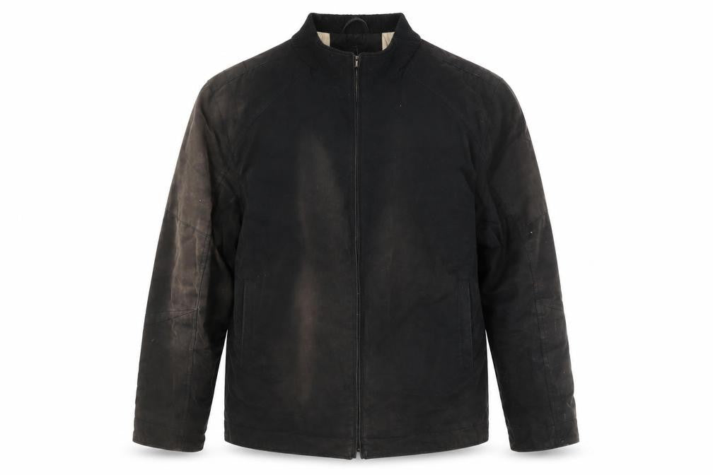 Front view of Douglas Men’s Black Cotton Lined Full Zip Casual Jacket, size 44