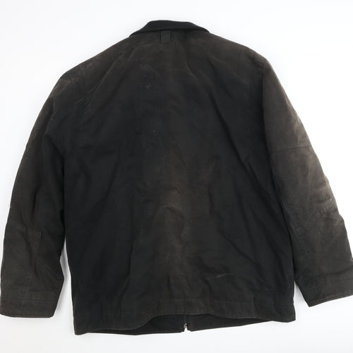 Douglas Men’s Black Cotton Lined Full Zip Casual Jacket Size 44