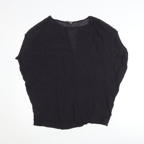 Mint Velvet Women's Black Relaxed Tunic Blouse Size L