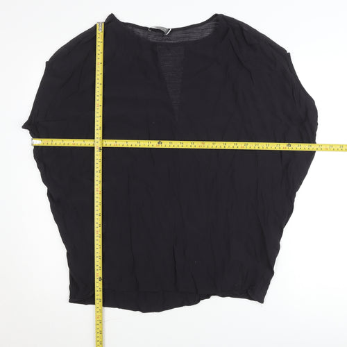 Mint Velvet Women's Black Relaxed Tunic Blouse Size L