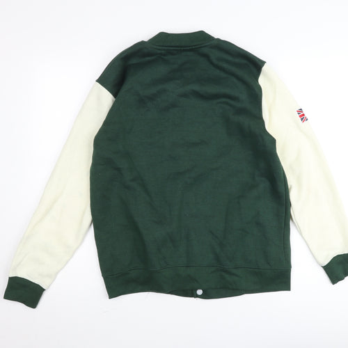 Manchester Souvenirs Men’s Green Varsity Jacket M Casual Lined