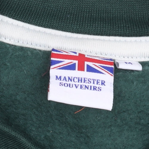 Manchester Souvenirs Men’s Green Varsity Jacket M Casual Lined