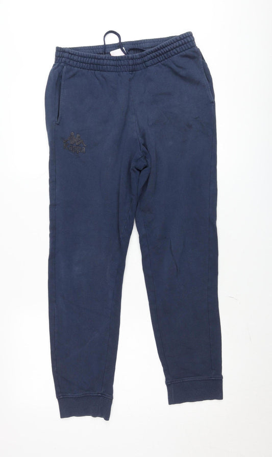 Kappa Men's Navy Small Jogger Sweatpants with Drawstring Waist