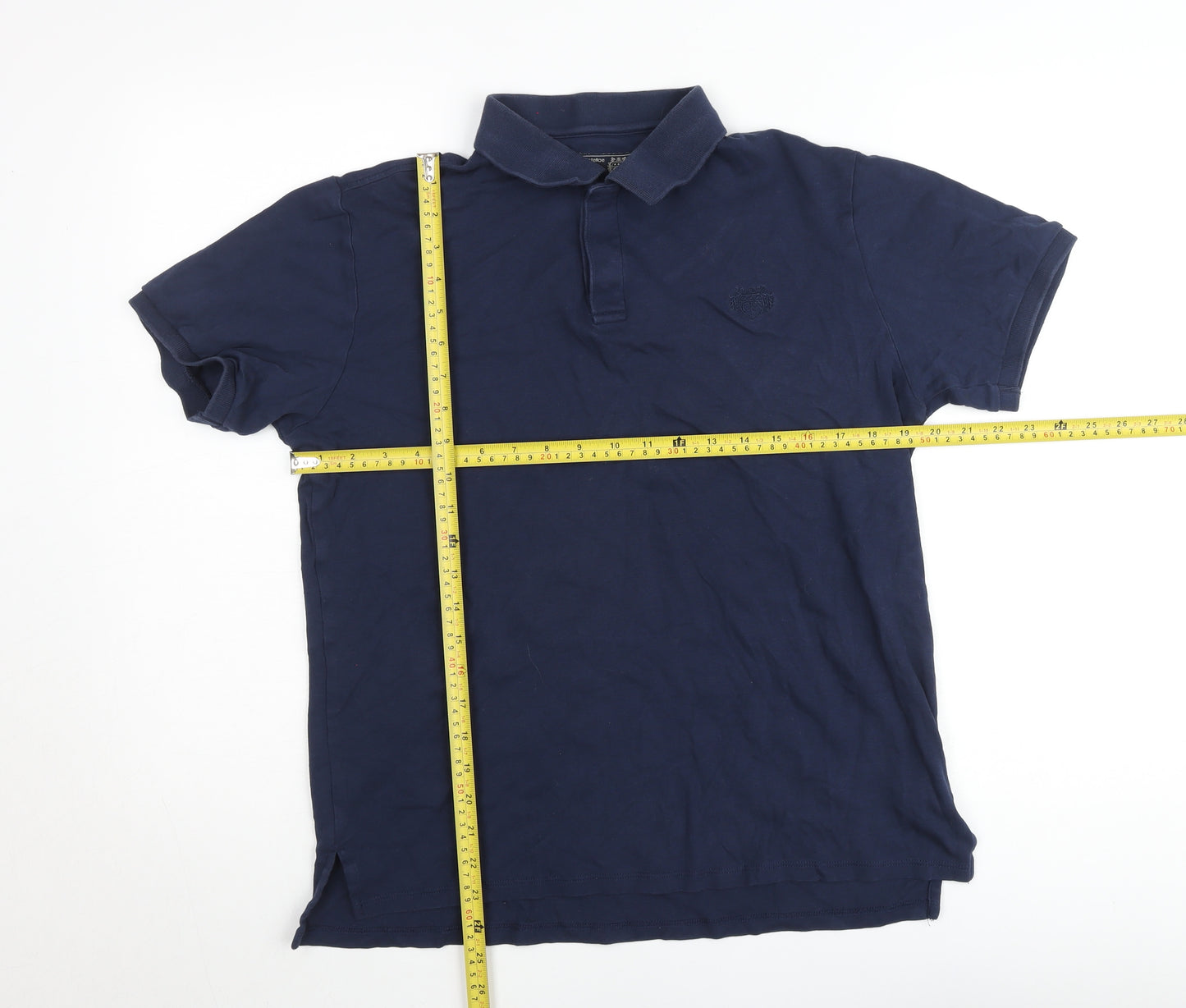Paul Costelloe Living Men's Blue Pima Cotton Polo Shirt L