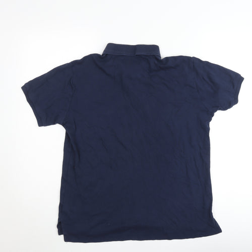 Paul Costelloe Living Men's Blue Pima Cotton Polo Shirt L