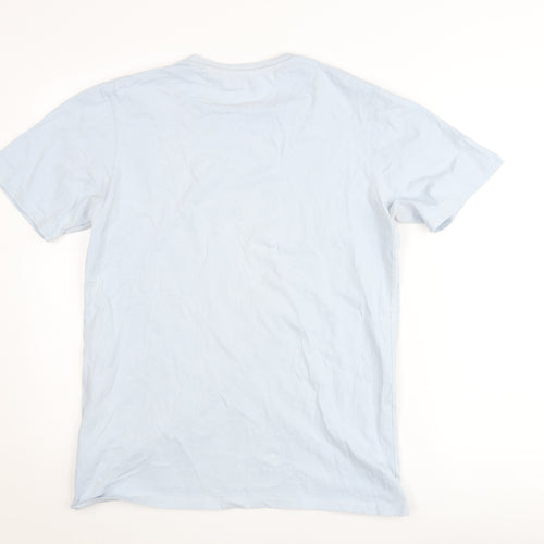 Diesel Men's Blue Cotton Crew Neck Short Sleeve T-Shirt Size L