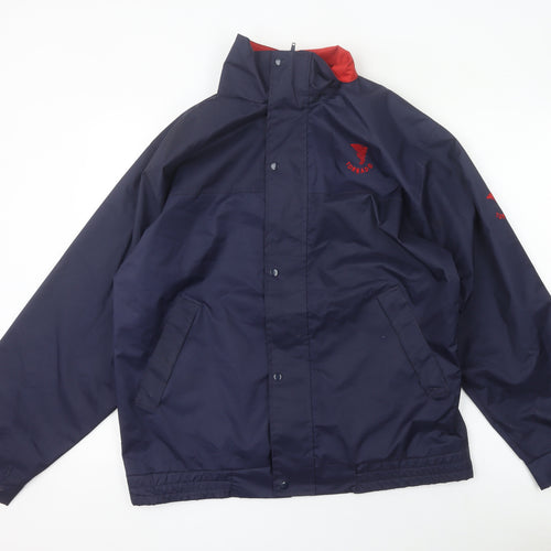 Tornado Men's Blue M Windbreaker Jacket with Logo and Zip Fastening