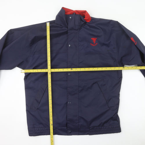 Tornado Men's Blue M Windbreaker Jacket with Logo and Zip Fastening