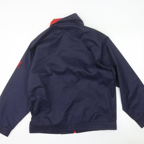 Tornado Men's Blue M Windbreaker Jacket with Logo and Zip Fastening