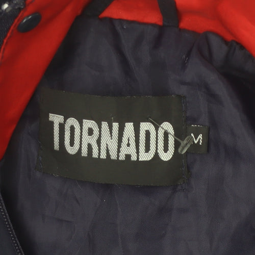 Tornado Men's Blue M Windbreaker Jacket with Logo and Zip Fastening