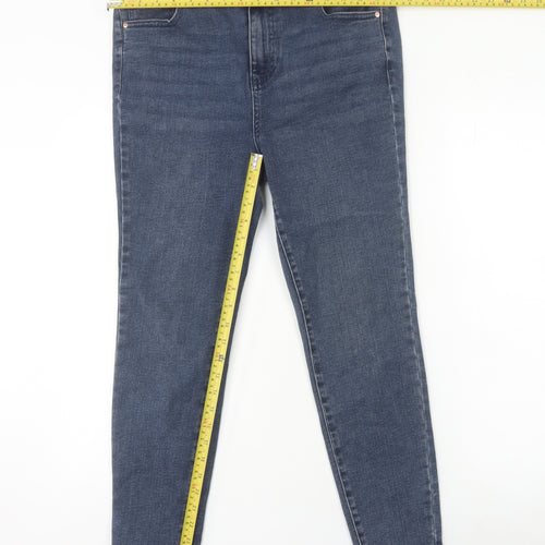 Next Men's Blue Skinny High Rise Denim Jeans Size 16 Slim Fit