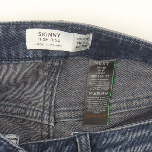 Next Men's Blue Skinny High Rise Denim Jeans Size 16 Slim Fit