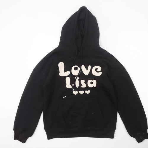 Love Lisa Women's Black Pullover Hoodie Size S Cotton Blend