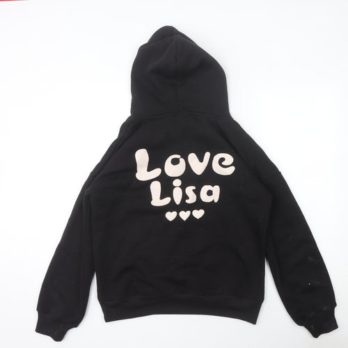 Love Lisa Women's Black Pullover Hoodie Size S Cotton Blend