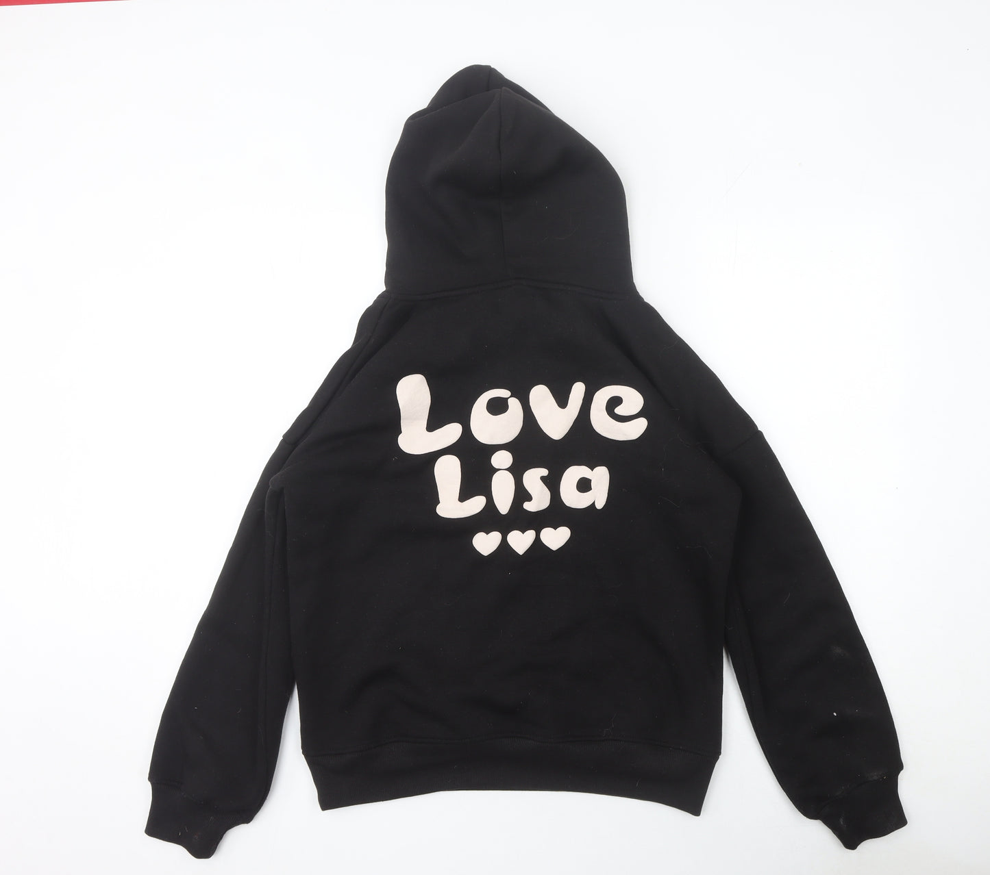 Love Lisa Women's Black Pullover Hoodie Size S Cotton Blend