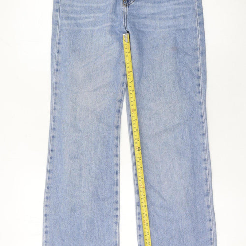 Stradivarius Womens Blue Straight Leg Denim Jeans Size 4