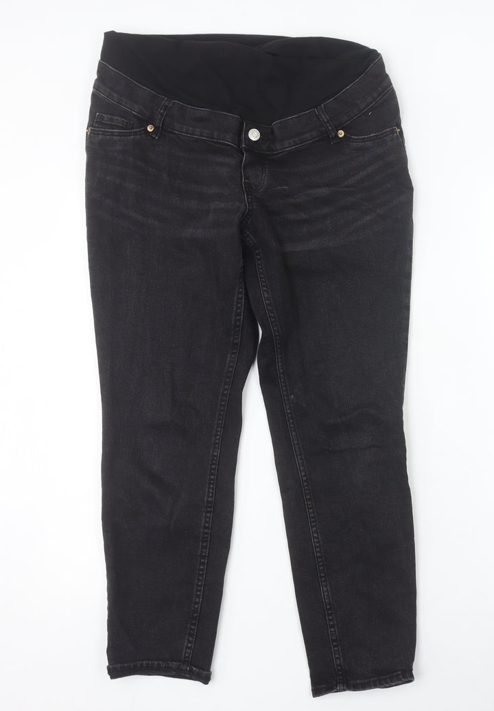 H&M Women’s Black Maternity Skinny Jeans Size S Slim Fit Stretch Denim