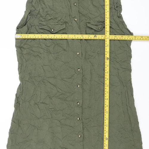 Cotton On Women’s Green Short Sleeve Shirt Dress Size S