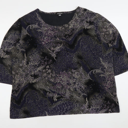 Godske Womens Purple Abstract Tunic Blouse Size 22